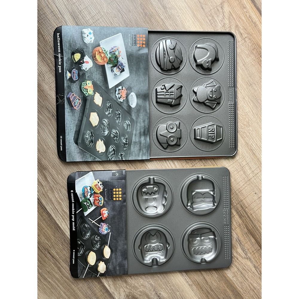 Good Cook Sweet Creations - Halloween Cookie Baking Pan‎ & 6 Ct Cookie Pop Mold